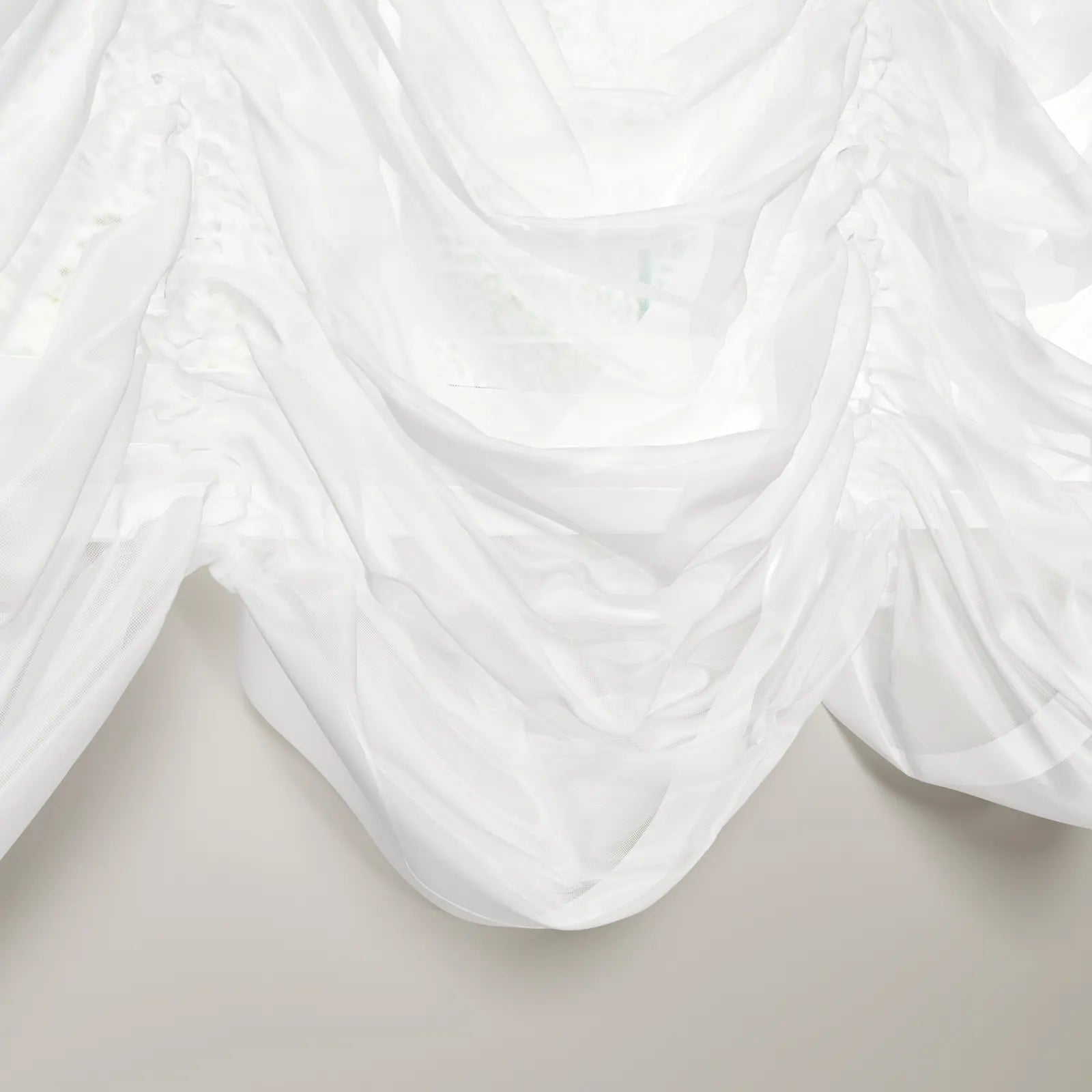 Stylish Pleated Austrian Sheer Roman Shades with Cord Lift - Elegant Window Treatment for Living Room & Bedroom