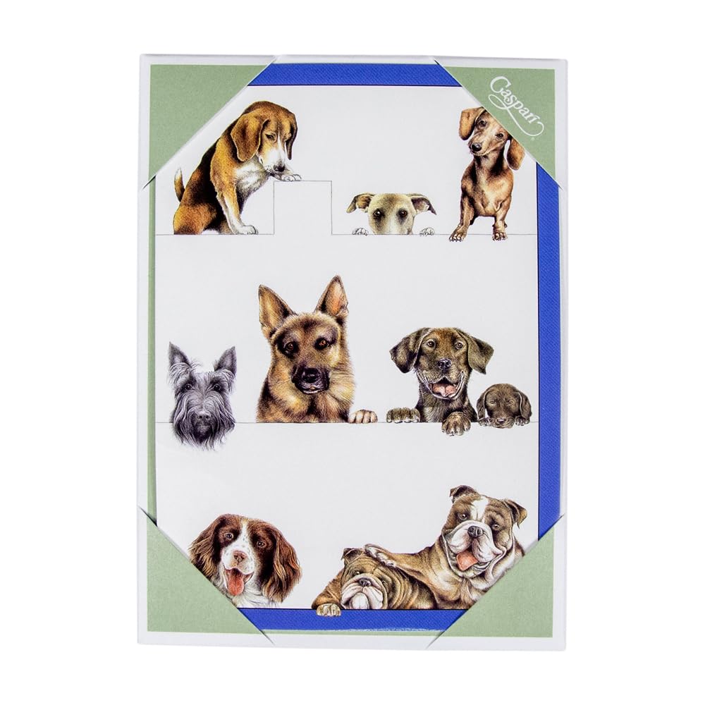 Caspari Dogs Blank Boxed Note Cards - 16 Greeting Cards & Envelopes Set - Perfect for Birthday, Thank You Notes & Special Occasions