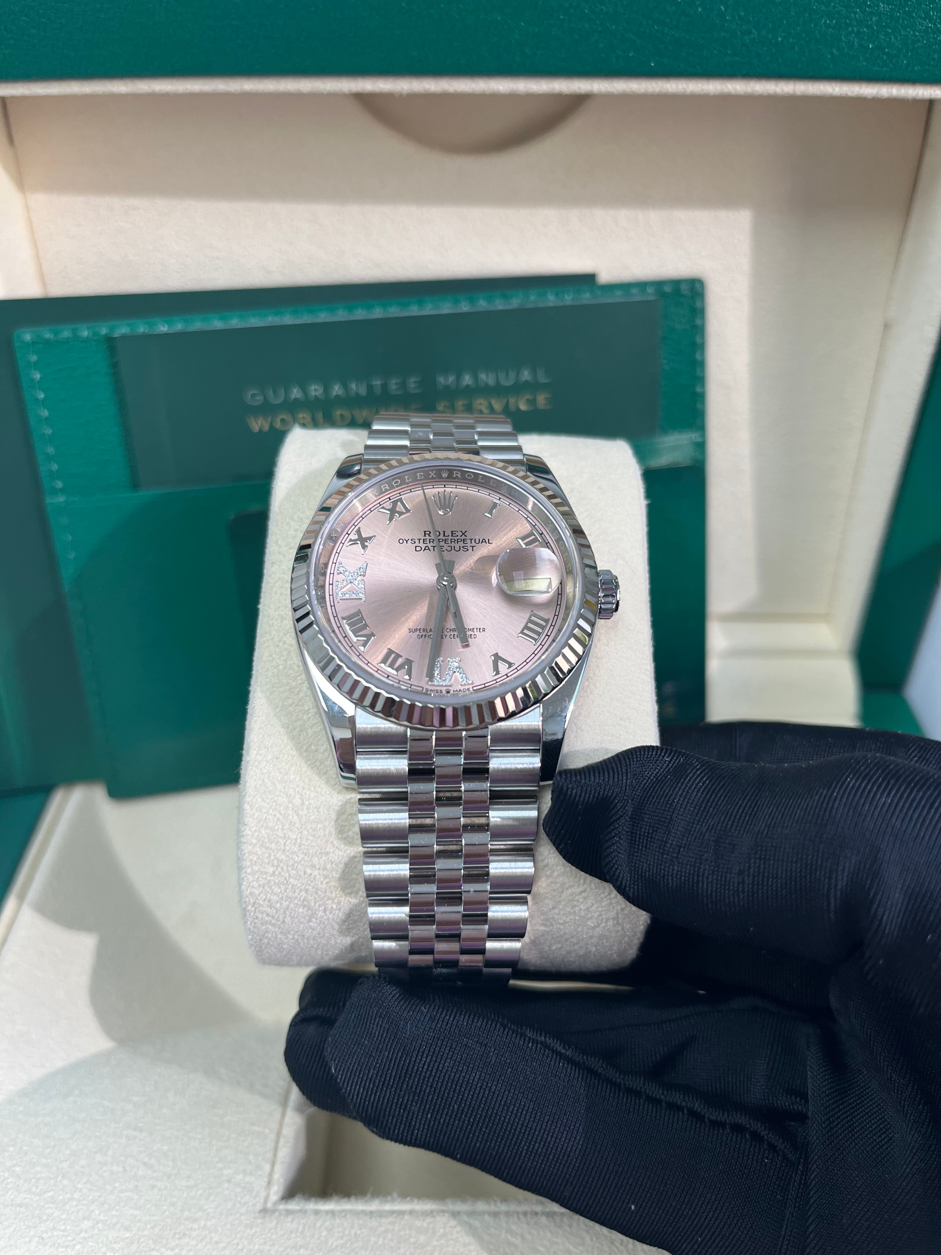 Rolex Datejust 36 Jubilee Pink Roman Dial Ladies Watch (Ref.126234) - Luxury Swiss Timepiece for Women, Perfect for Gifts & Special Occasions