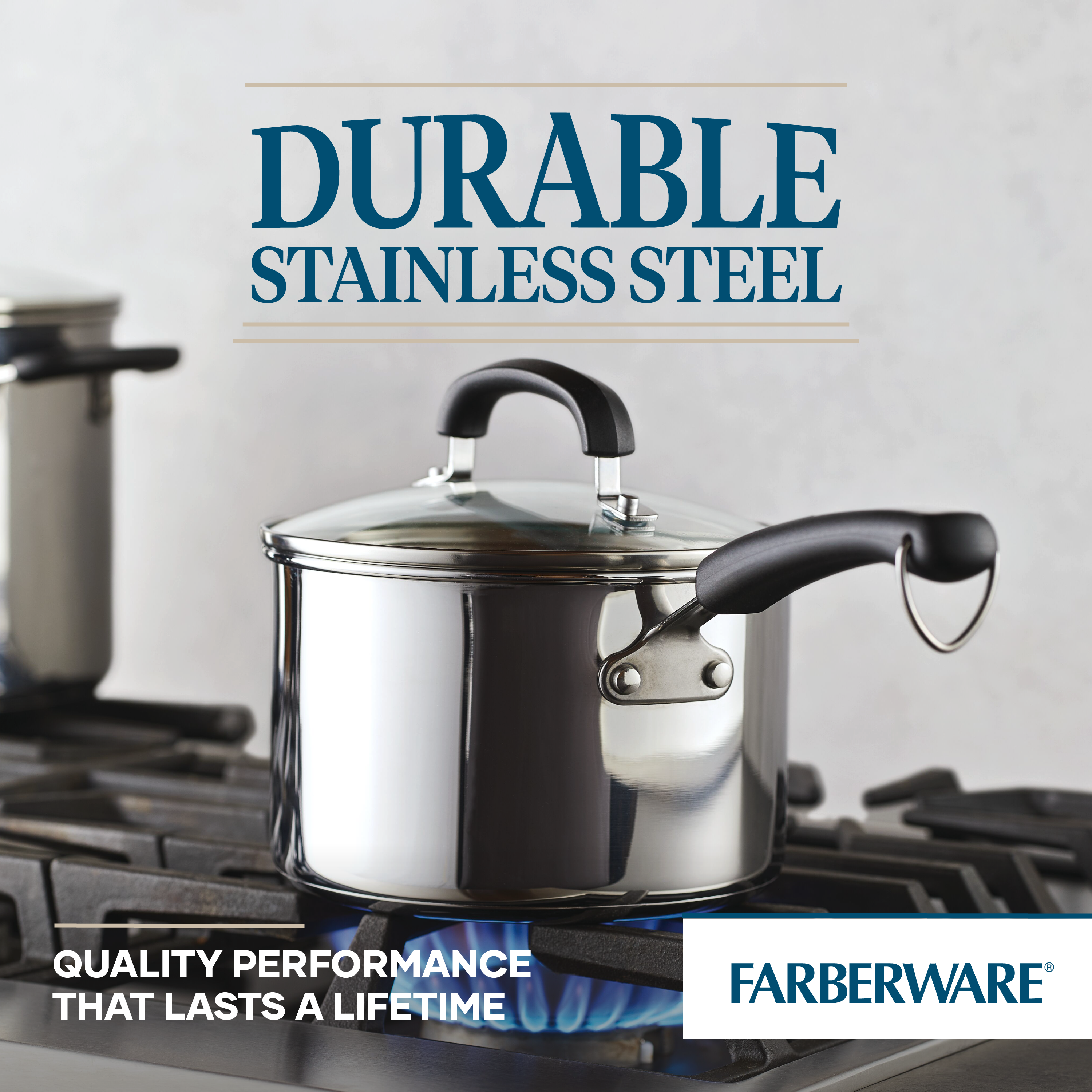 Premium 3 Quart Stainless Steel Saucepan with Lid - Heavy Duty Cooking Pot for Boiling, Simmering & Sauce Making - Perfect for Home Kitchen, Camping & RV Cooking