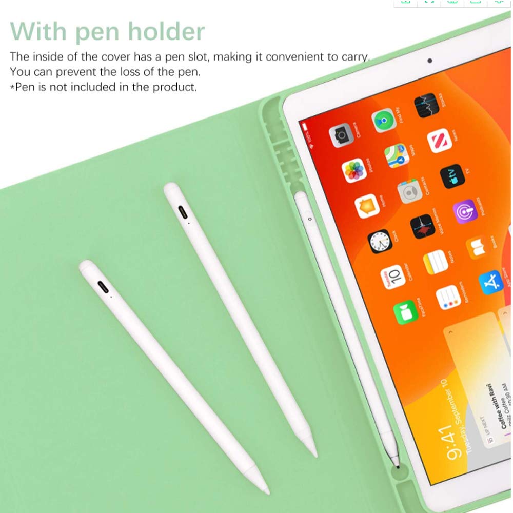 iPad Keyboard Case with Touchpad & Mouse - Compatible with iPad 2018 (6th Gen)/2017 (5th Gen)/Pro 9.7/Air 2 & 1 | Slim Folio Keyboard Cover with Trackpad, Pencil Holder & Laptop-Style Protection in Green - Perfect for Work, Study & Travel
