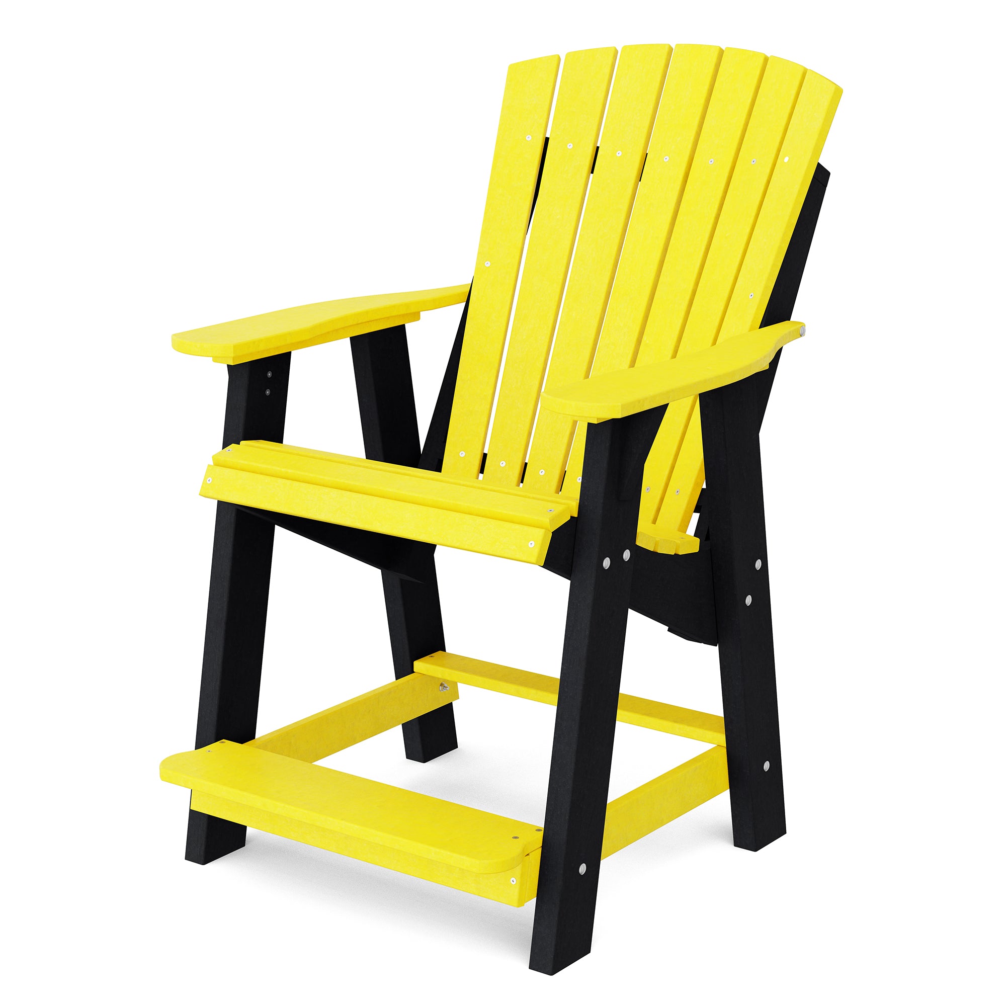 Premium Heritage High Adirondack Chair - Solid Wood Outdoor Patio Furniture for Garden, Deck, Poolside & Backyard Relaxation