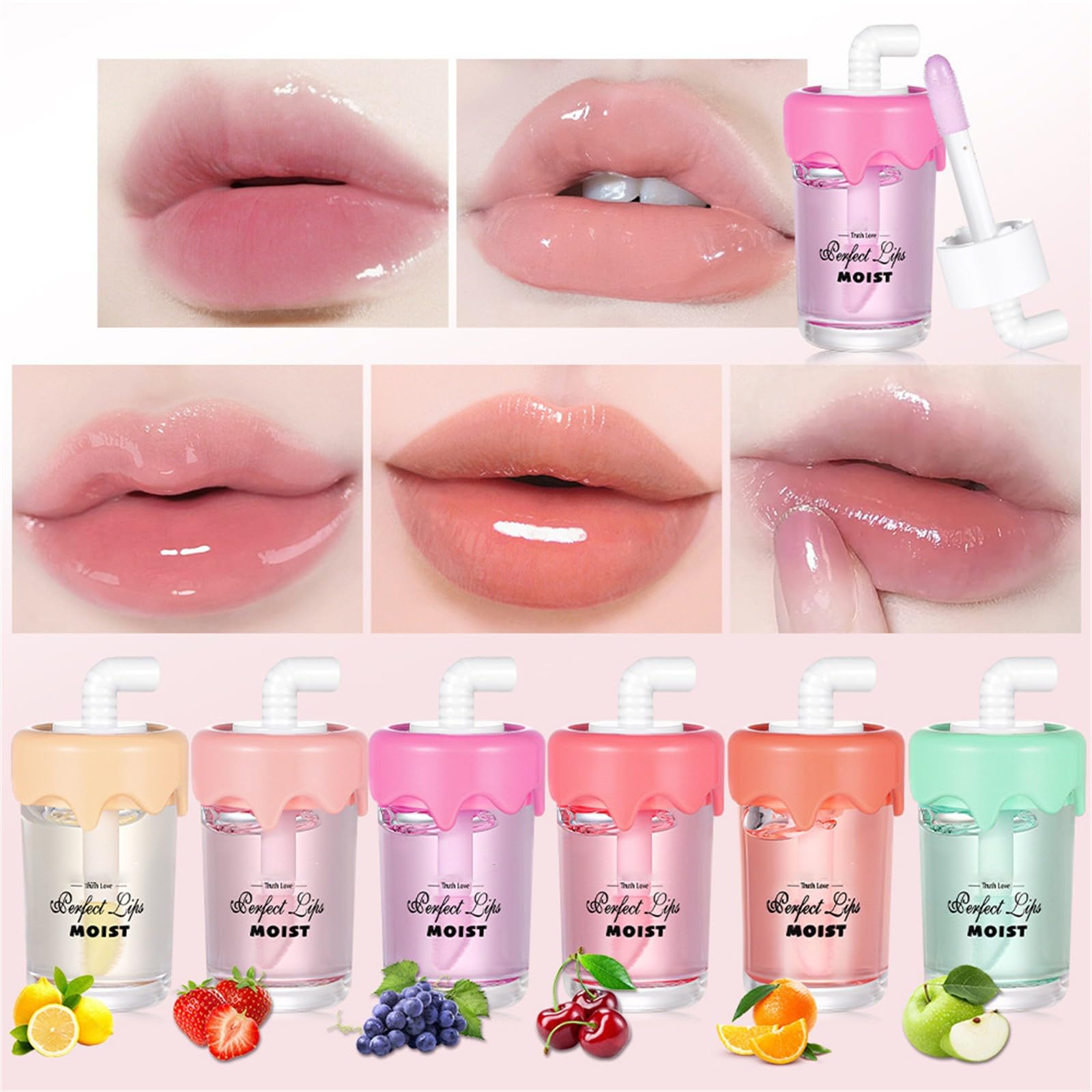 Fruit Lip Oil - 5ml Hydrating Lip Balm with Natural Moisturizers for Soft, Plump Lips | Perfect for Daily Use, Makeup Prep & Night Care (One Size)