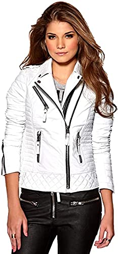 Azrah Traders Women's Genuine Leather Jacket - Winter Motorcycle Biker Jacket for Women, Stylish & Warm Riding Coat | Perfect for Motorcycle Enthusiasts & Outdoor Winter Fashion