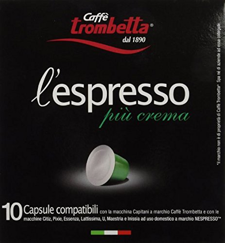 Trombetta Nespresso Italian Coffee Capsules - 20 Count 