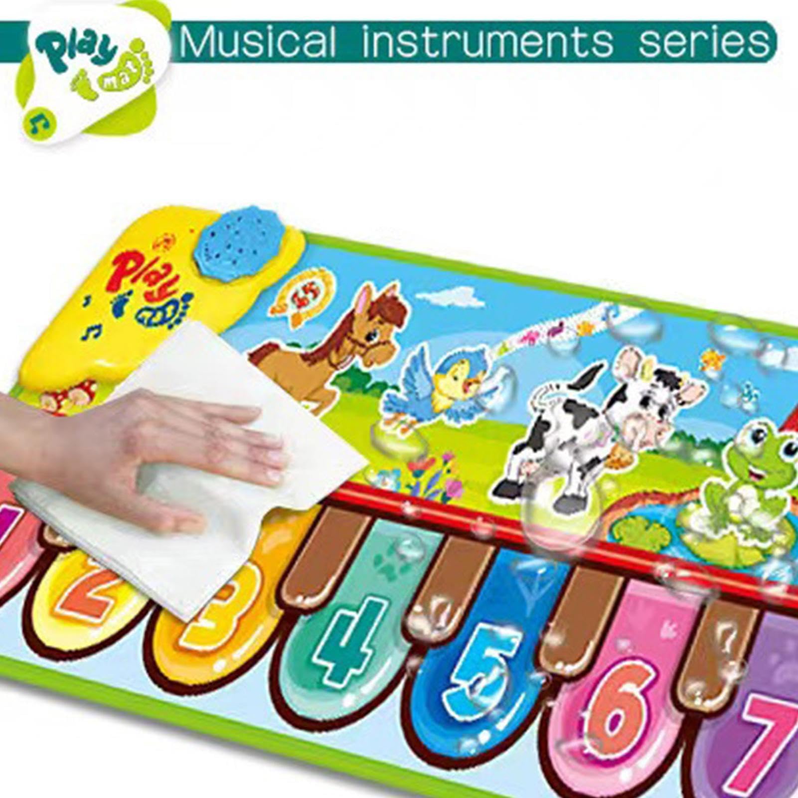 Kids Musical Piano Mat - Early Education Touch Dance Mat with Animal Sounds & Adjustable Volume | Non-Slip Large Music Playmat for Toddlers | Perfect for Birthday Gifts, Indoor Play & Early Childhood Development
