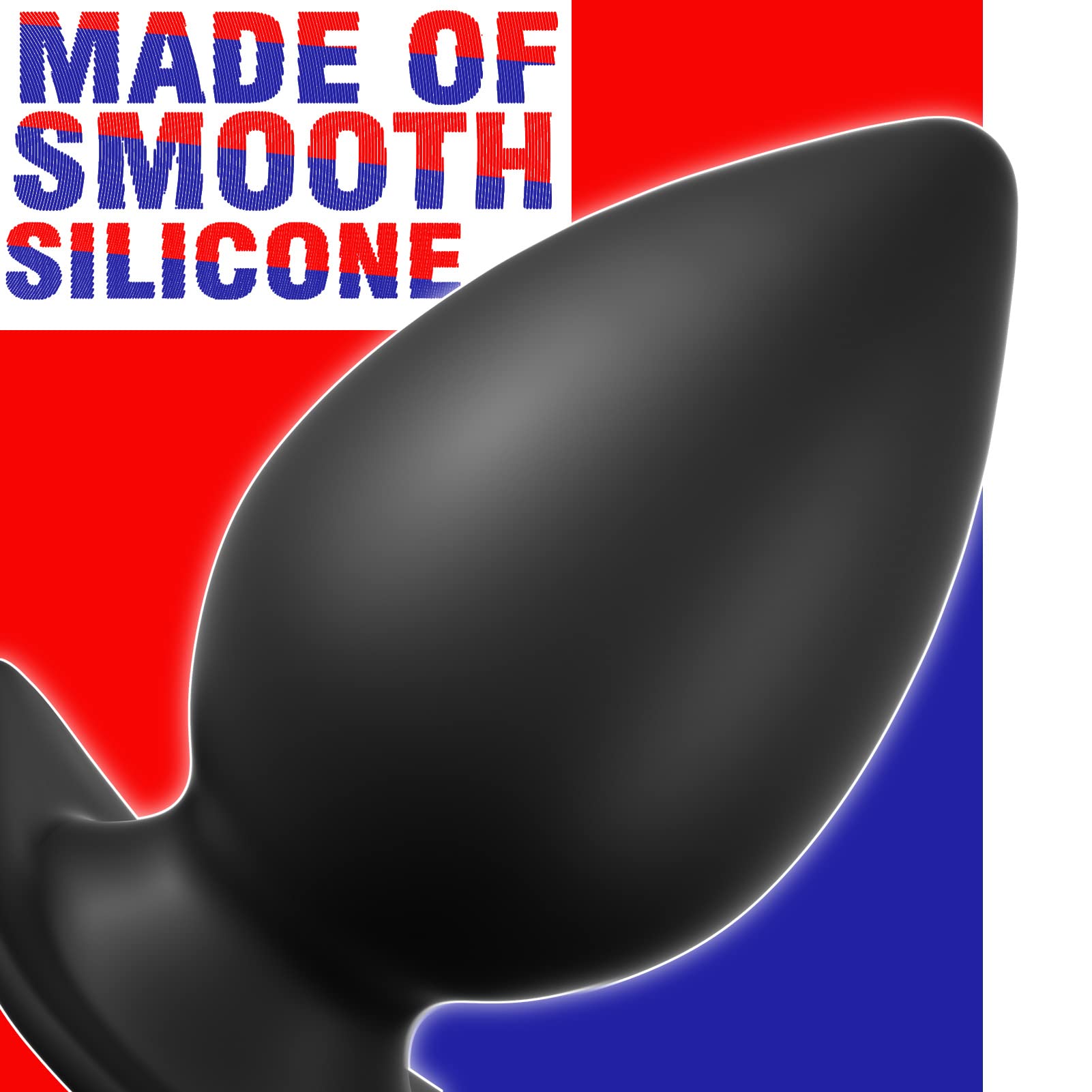 2XL Anal Plug with Safe Curved Base - Prostate Massager & Dilator Sex Toy for Men & Women - Perfect for Solo Play, Couples & BDSM Exploration