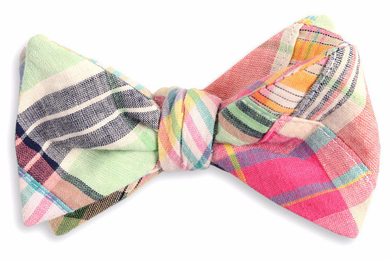 Stylish Pink Patchwork Bow Tie for Men - Elegant Crawdad Design - Perfect for Weddings, Parties & Formal Events