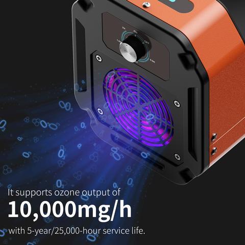 AlorAir O UVC2 Pro 10,000 mg/h Commercial Ozone Generator with Digital Display - Air Purifier for Home, Office, Mold Removal & Odor Elimination