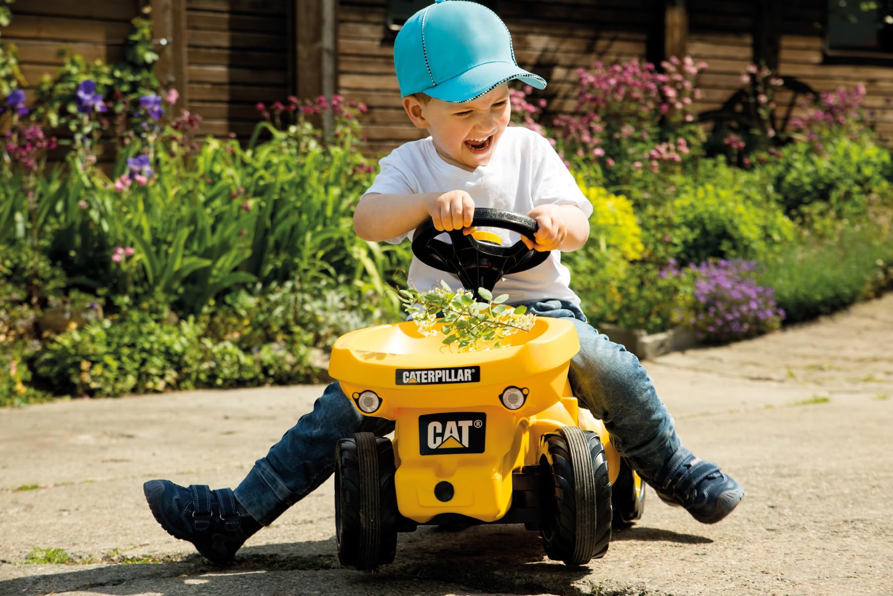 Rolly Toys 13 224 9 Porteur Rollyminitrac Cat Dumper Toy - Mini Construction Dump Truck for Kids - Perfect for Indoor & Outdoor Play, Sandbox Activities, and Pretend Construction Play