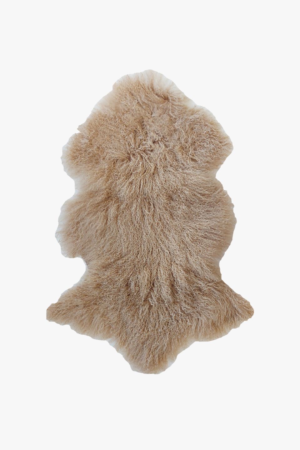 Premium Meru Tibetan Biscotti 60x90cm Lamb Skin Rug - Authentic Handmade Tibetan Decorative Carpet for Living Room, Bedroom & Meditation Spaces