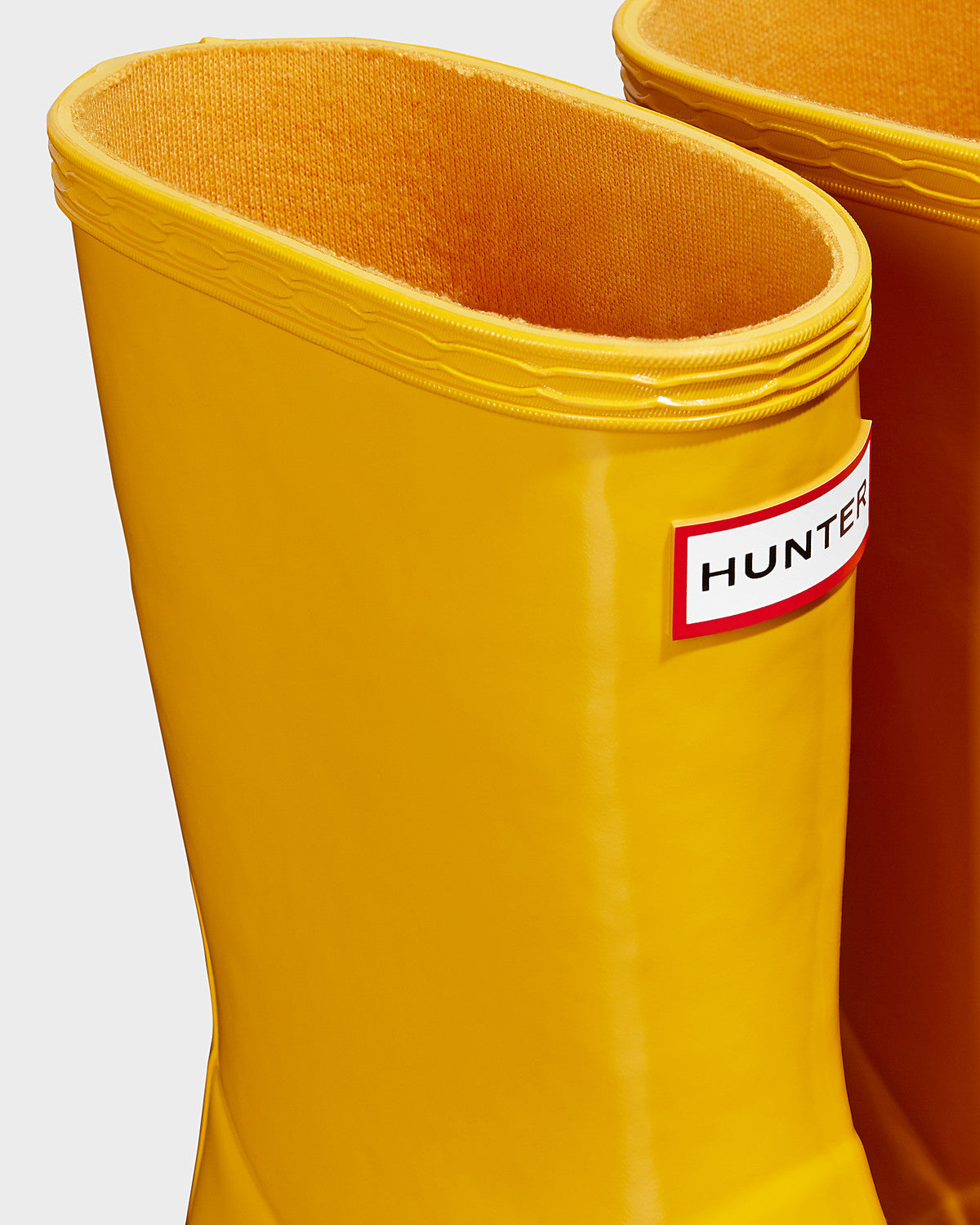 Hunter Original Kids First Gloss Rain Boots - Waterproof Yellow Rain Boots for Boys & Girls - Perfect for Puddle Jumping, Outdoor Play & Rainy Day Adventures