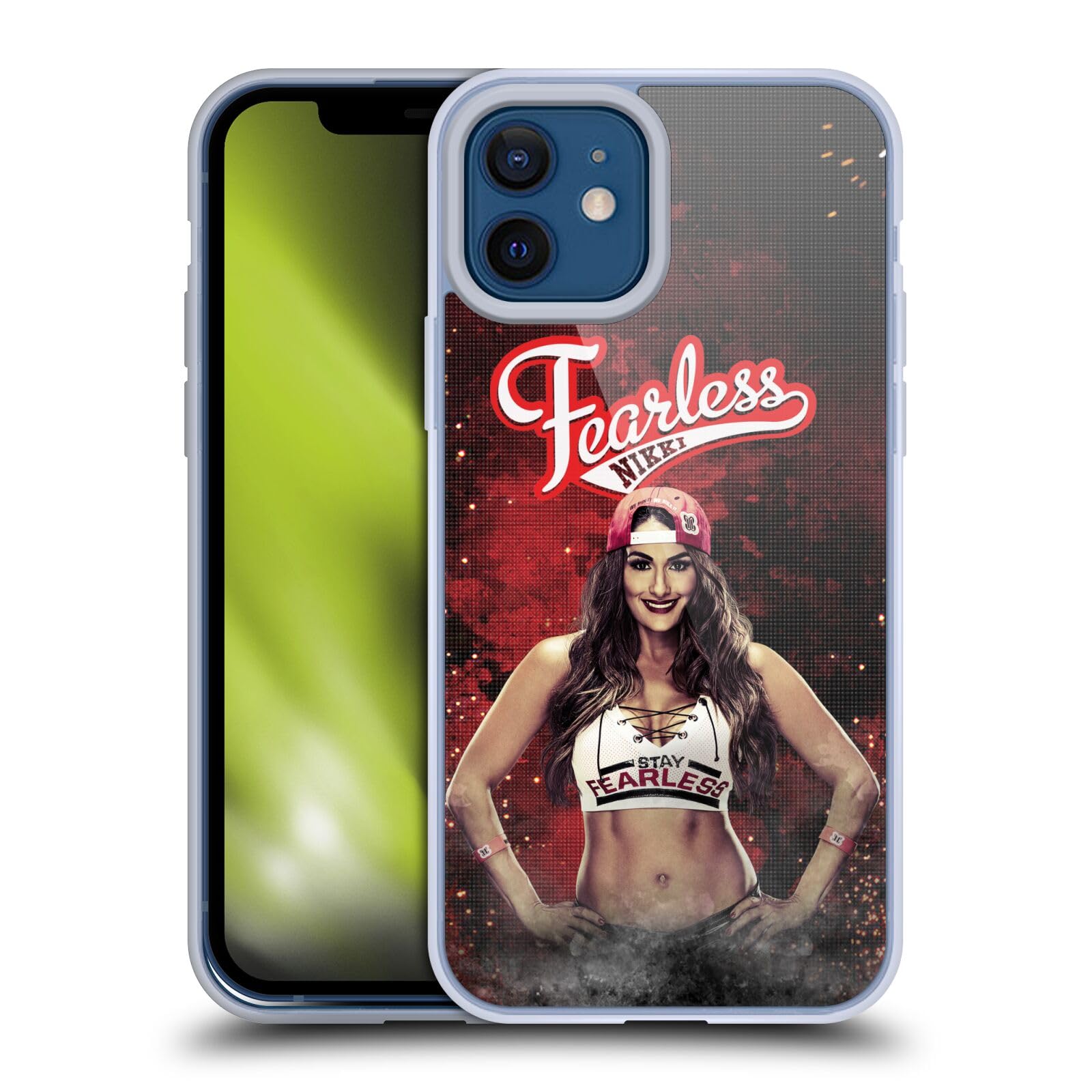 Official WWE Nikki Bella LED Image Soft Gel Case for Apple iPhone 12/12 Pro - Durable Protection with Stylish Wrestling Theme, Perfect for WWE Fans & iPhone Users