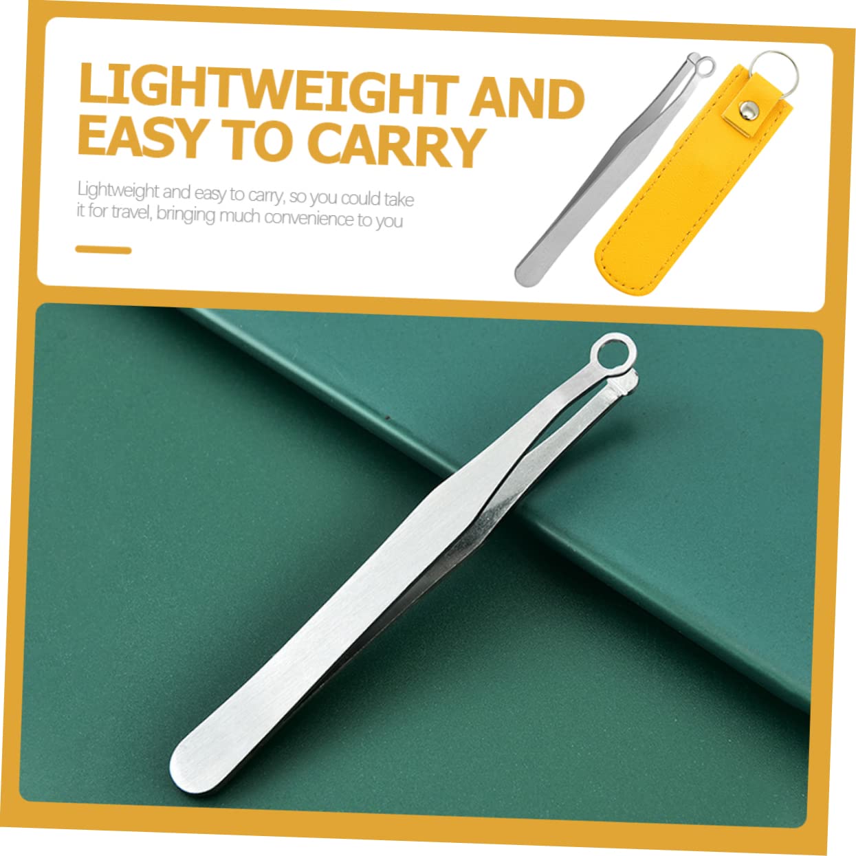 Stainless Steel Round Nose Hair Clipper & Eyelash Tweezers Set for Men - Precision Grooming Tool for Nose Hair Trimming, Eyebrow Shaping | Perfect for Travel, Home & Salon Use