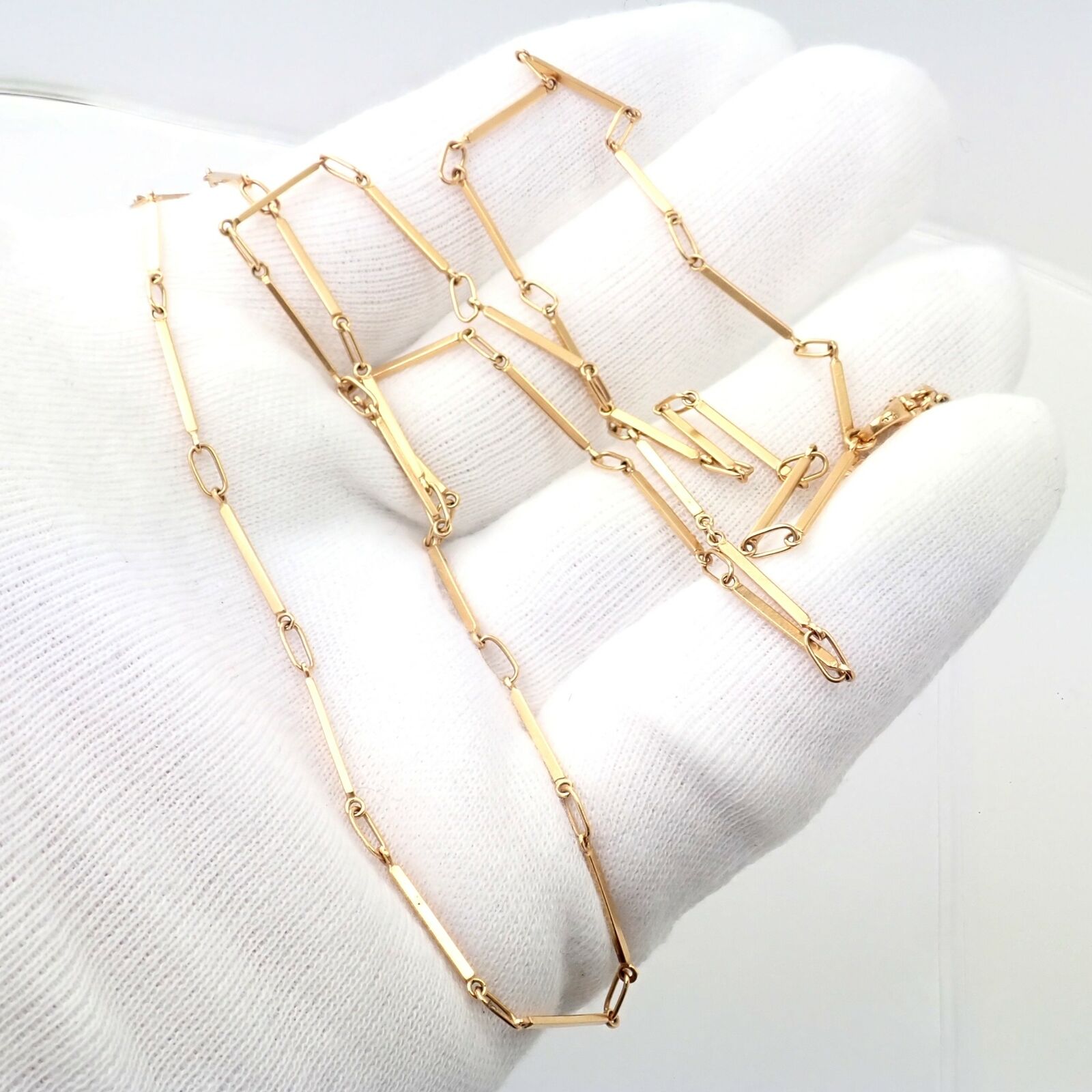 Vintage Pomellato 18K Rose Gold Long Chain Necklace & Bracelet Set - 38.25