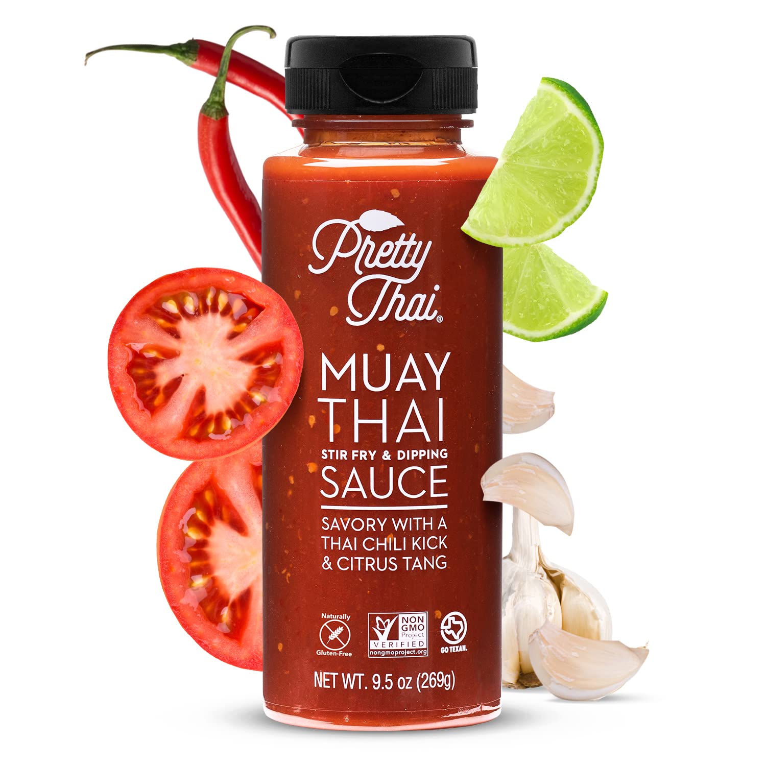 Authentic Thai Muay Thai Sauce - Gluten Free, Non-GMO Certified - 100% Natural Chili Hot Sauce for Stir Fry, Ramen, Dipping & Rice Seasoning - Perfect for Asian Cuisine, Meal Prep & Spicy Food Lovers
