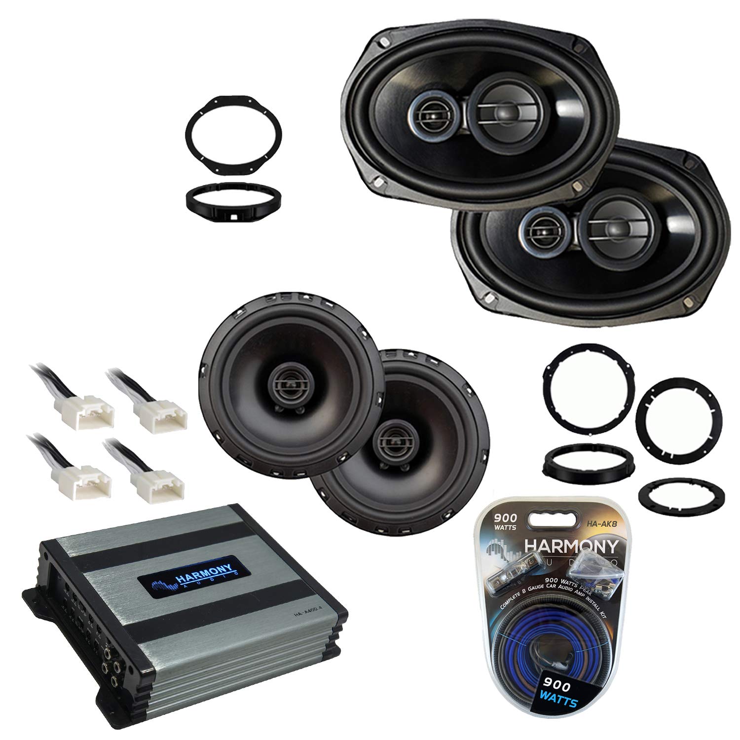 **Harmony HA-R65 Speaker Replacement Kit for Ford F-150 2015-2019 - Includes HA-R69 Speakers & HA-A400.4 Amplifier | Premium Factory Audio Upgrade for Clear Sound on Road Trips & Daily Commutes**