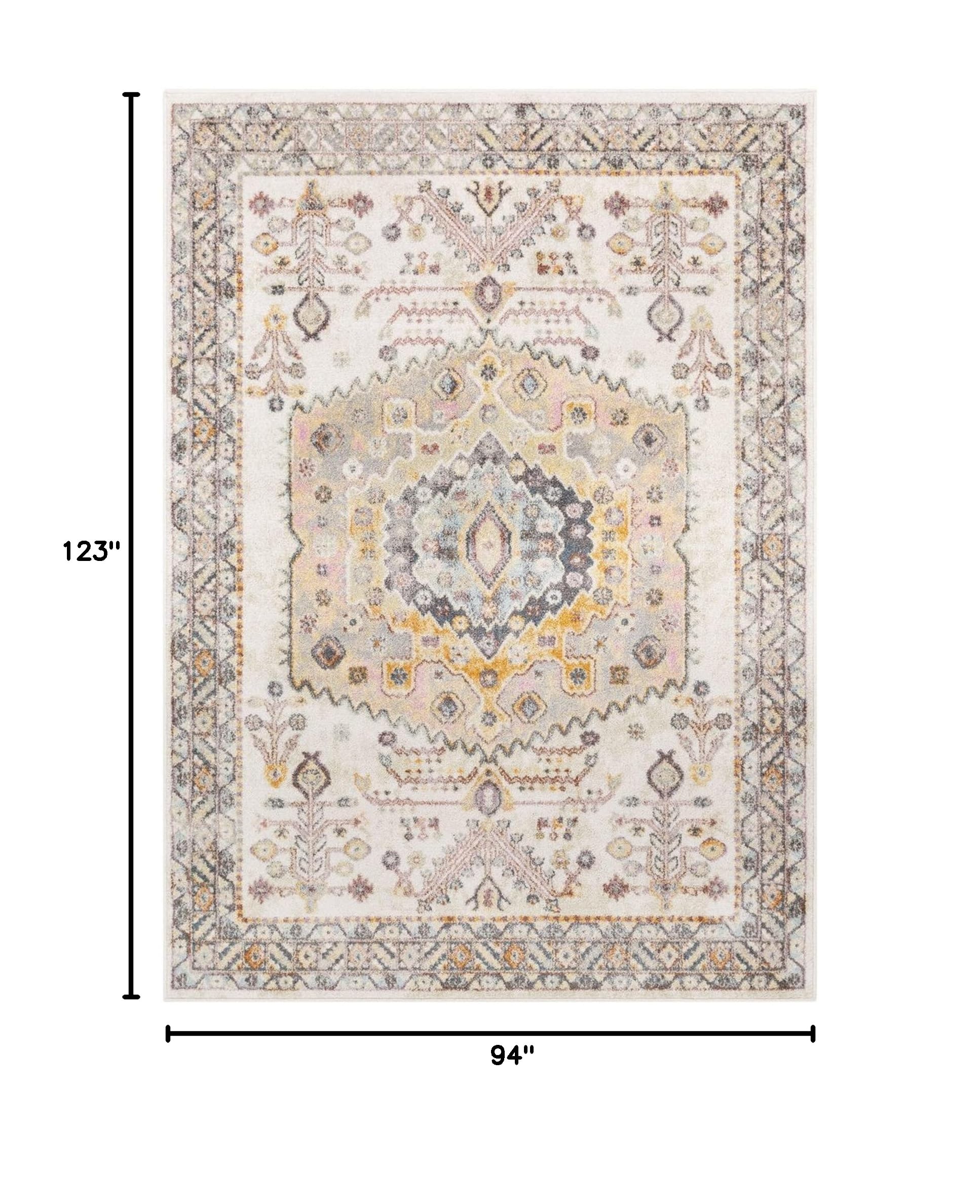 Mark&Day Korendijk 8x10 Rustic Bright Orange Area Rug - Soft Orange Beige Carpet for Living Room, Bedroom, Kitchen - 7'10