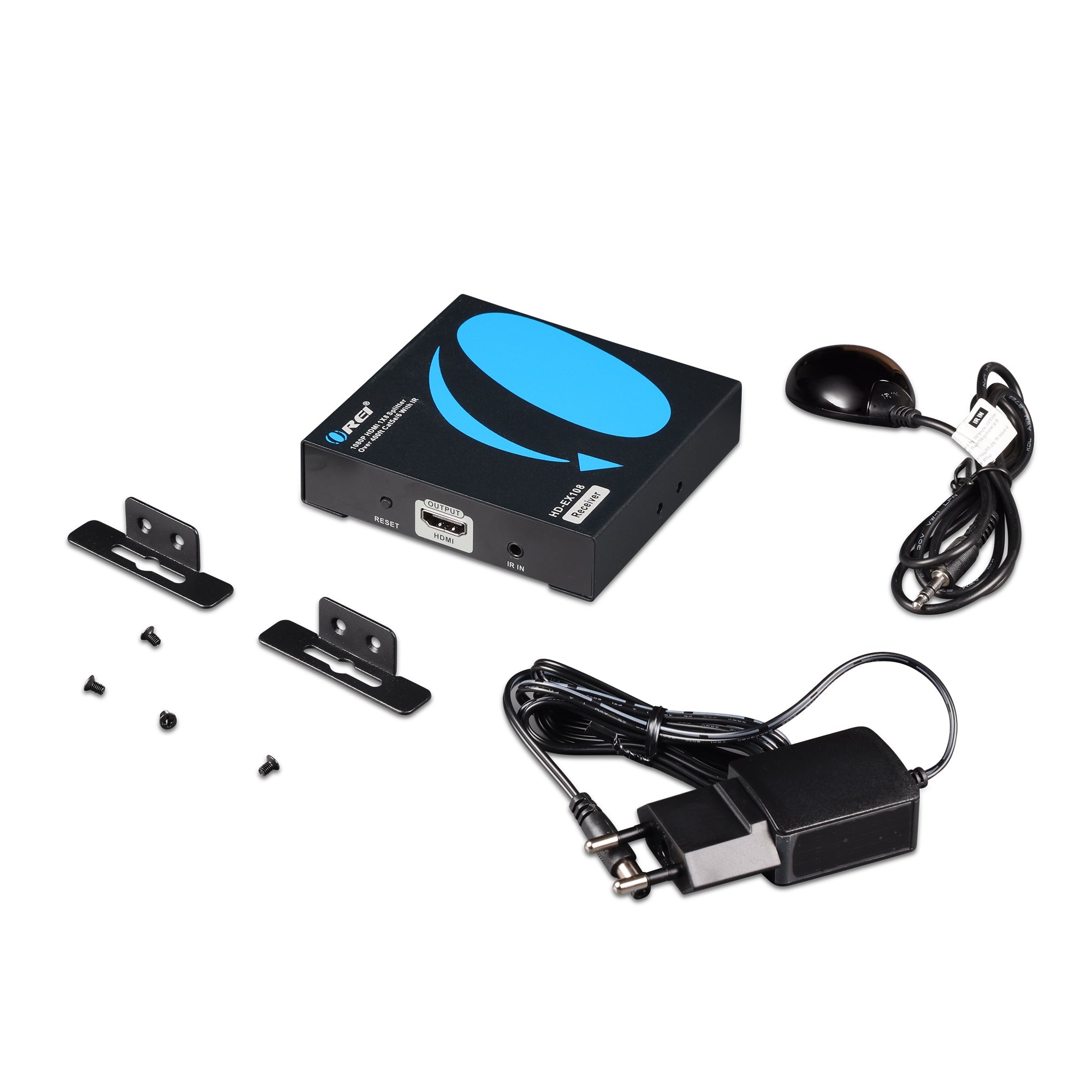 1x8 HDMI Extender Splitter Over CAT6/6a/7 - 400ft 1080p HD Video Distribution (HD EX108) - Perfect for Home Theater, Conference Rooms & Multi-Screen Setups