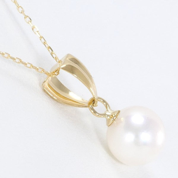 18K Yellow Gold Pearl Necklace for Women - Elegant Bridal Jewelry, Wedding Gift & Anniversary Present - Perfect for Formal Events, Date Nights & Special Occasions