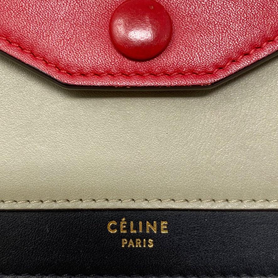 Celine Red Large Pocket Wallet On Chain - Stylish Crossbody Bag for Women | Perfect for Parties, Travel & Everyday Use