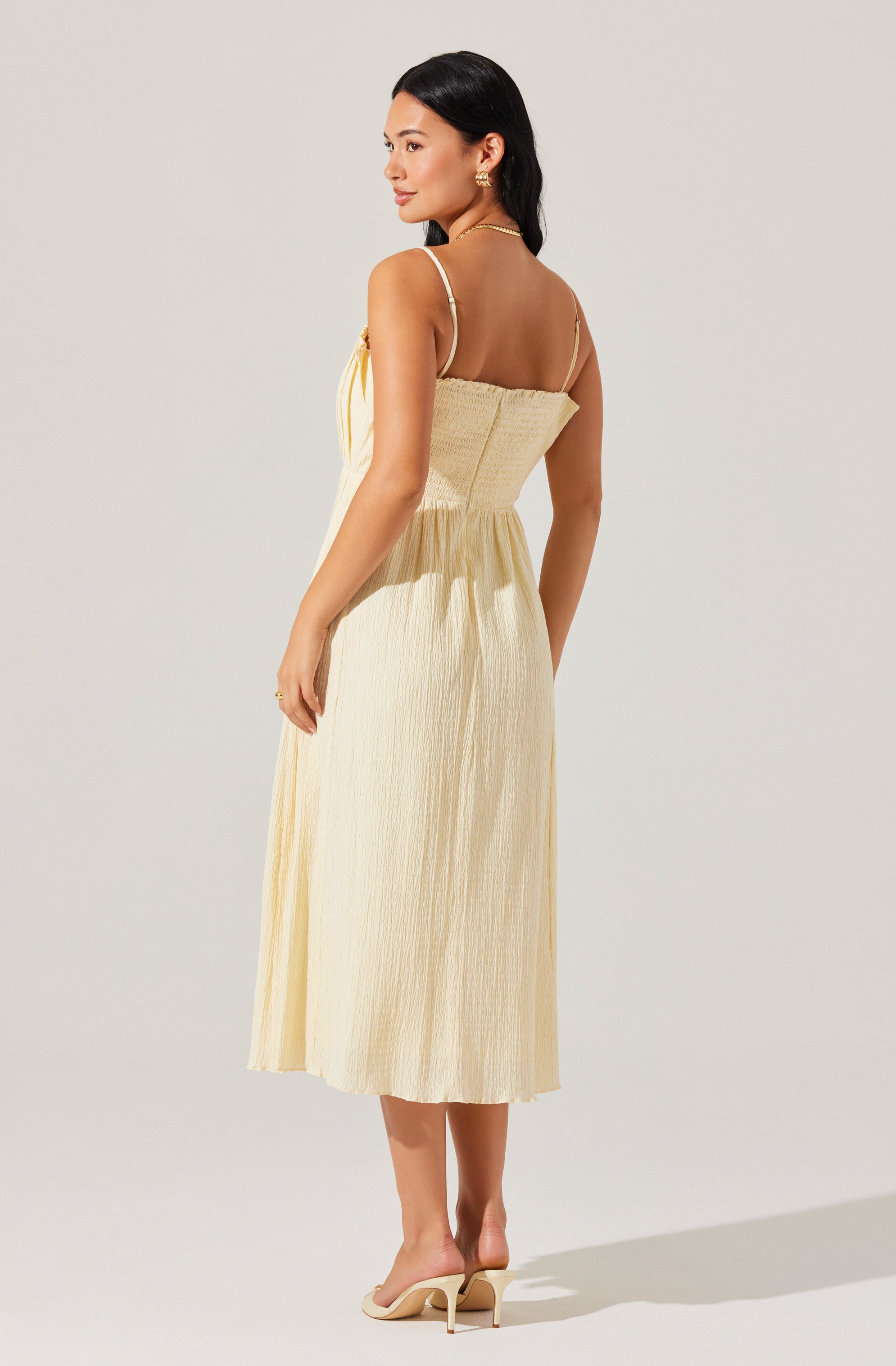 Stylish Sunny Pleated Midi Dress for Women - Flowy Summer Dress for Beach, Party & Casual Wear