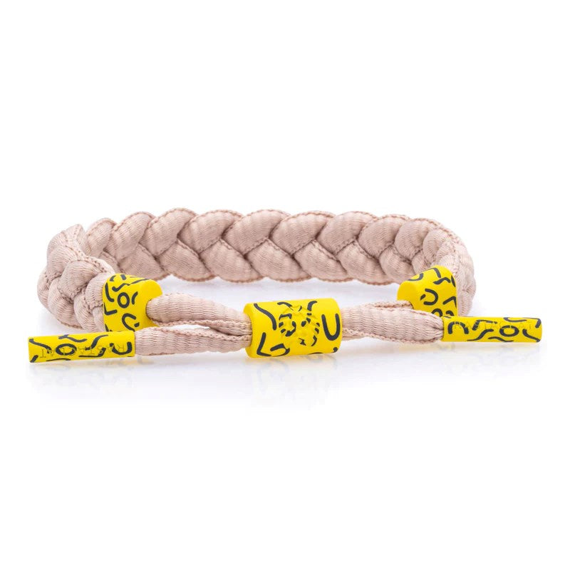 Rastaclat Far Beam M/L Tan Braided Bracelet - Adjustable Wristband for Men & Women - Perfect for Casual Wear, Sports & Outdoor Activities