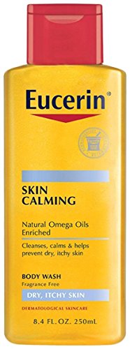 Eucerin Calming Body Wash & Daily Shower Oil for Sensitive Skin - 8.4 oz | Gentle Hydrating Cleanser for Dry, Itchy Skin | Perfect for Daily Use in Shower or Bath