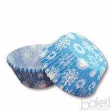 Blue & White Snowflake Standard Size Cupcake Wrappers & Liners (50-Pack) – Bulk Baking Supplies for Holiday Parties, Christmas Desserts & Winter Celebrations