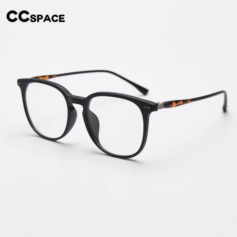 CCspace Unisex Full Rim Square TR90 Titanium Eyeglasses 55687 - Lightweight Durable Frames for Work, Reading & Everyday Wear