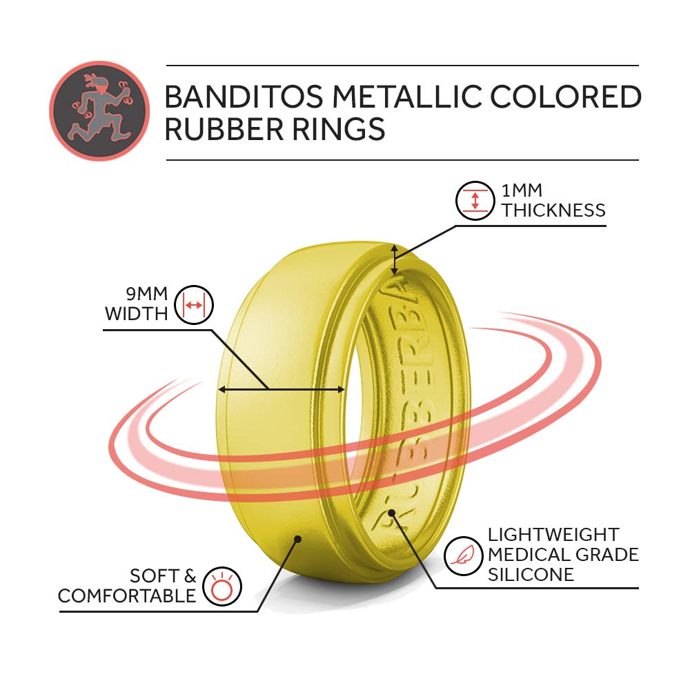 Silicone Wedding Bands for Men & Women - Comfortable, Durable Rubber Rings for Gym, Work & Outdoor Activities | Recessed Edge Design