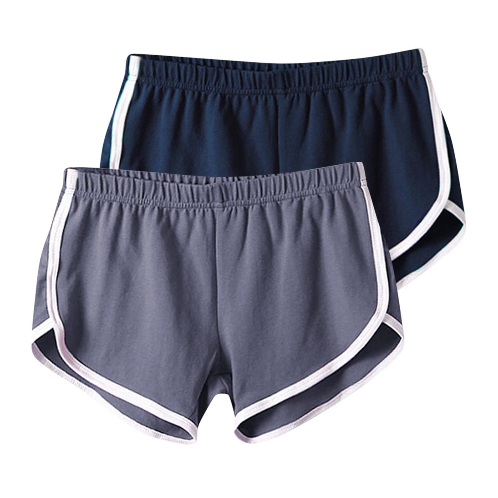2PC Women's High Waisted Dolphin Shorts - Workout, Gym, Running, Yoga Athletic Shorts for Women - Breathable Summer Casual Shorts - Perfect for Training, Fitness & Daily Wear