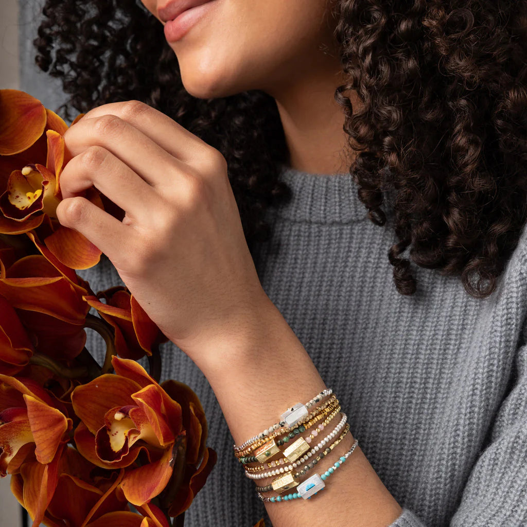 Joy Stella Bracelet in Dalmatian Silver - Elegant Adjustable Charm Bracelet for Women, Perfect for Gifts, Parties & Everyday Wear