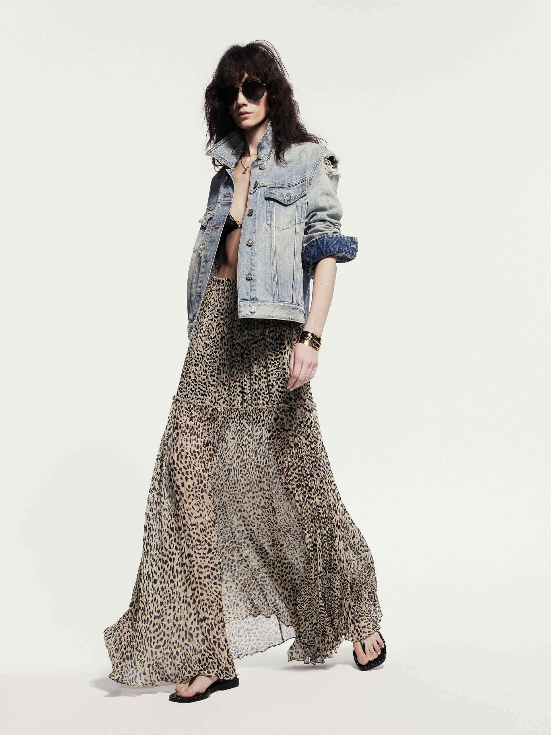 Maxi Leopard Print Skirt for Women - Stylish Animal Print Long Skirt with Elastic Waist | Perfect for Casual Outfits, Parties & Boho Fashion