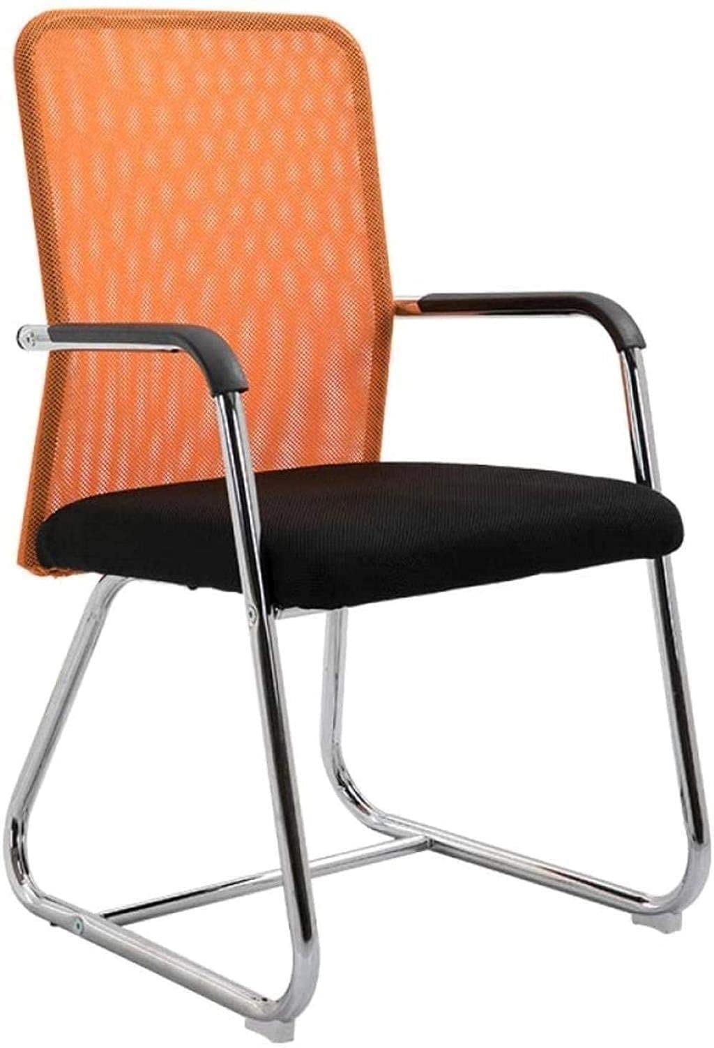 Ergonomic Mesh Office Chair - Adjustable Height Computer Desk Chair with Lumbar Support for Home, Office, Conference & Gaming - Breathable Backrest & Swivel Base (Gray/Orange Options) - Perfect for Workstations, Study Rooms & Home Offices
