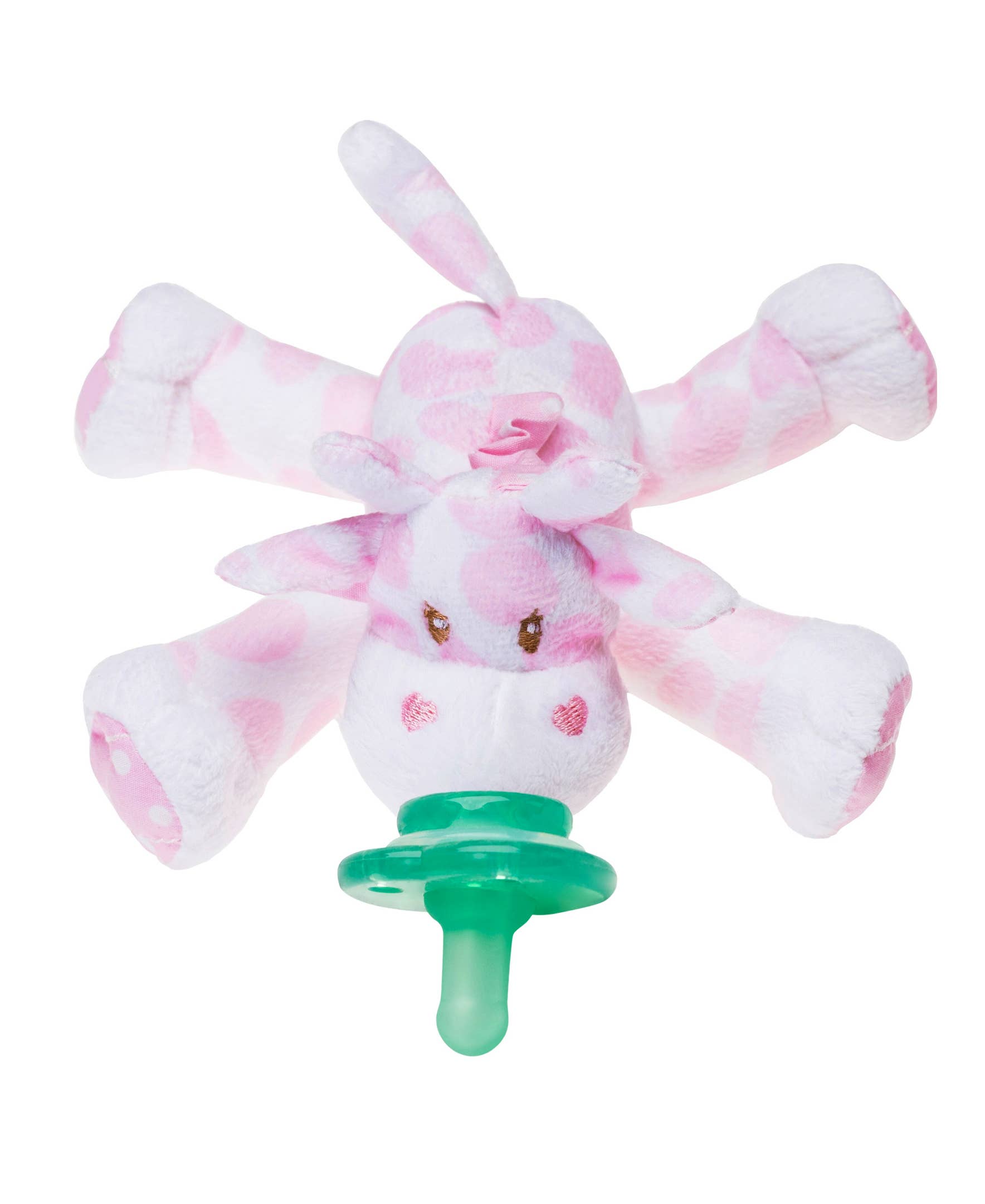 Jaspie Giraffe Pacifier Plush Toy with Rattle - Soft Baby Teether & Comfort Toy for Newborns, Infants & Toddlers - Perfect for Nursery, Stroller & Crib Use