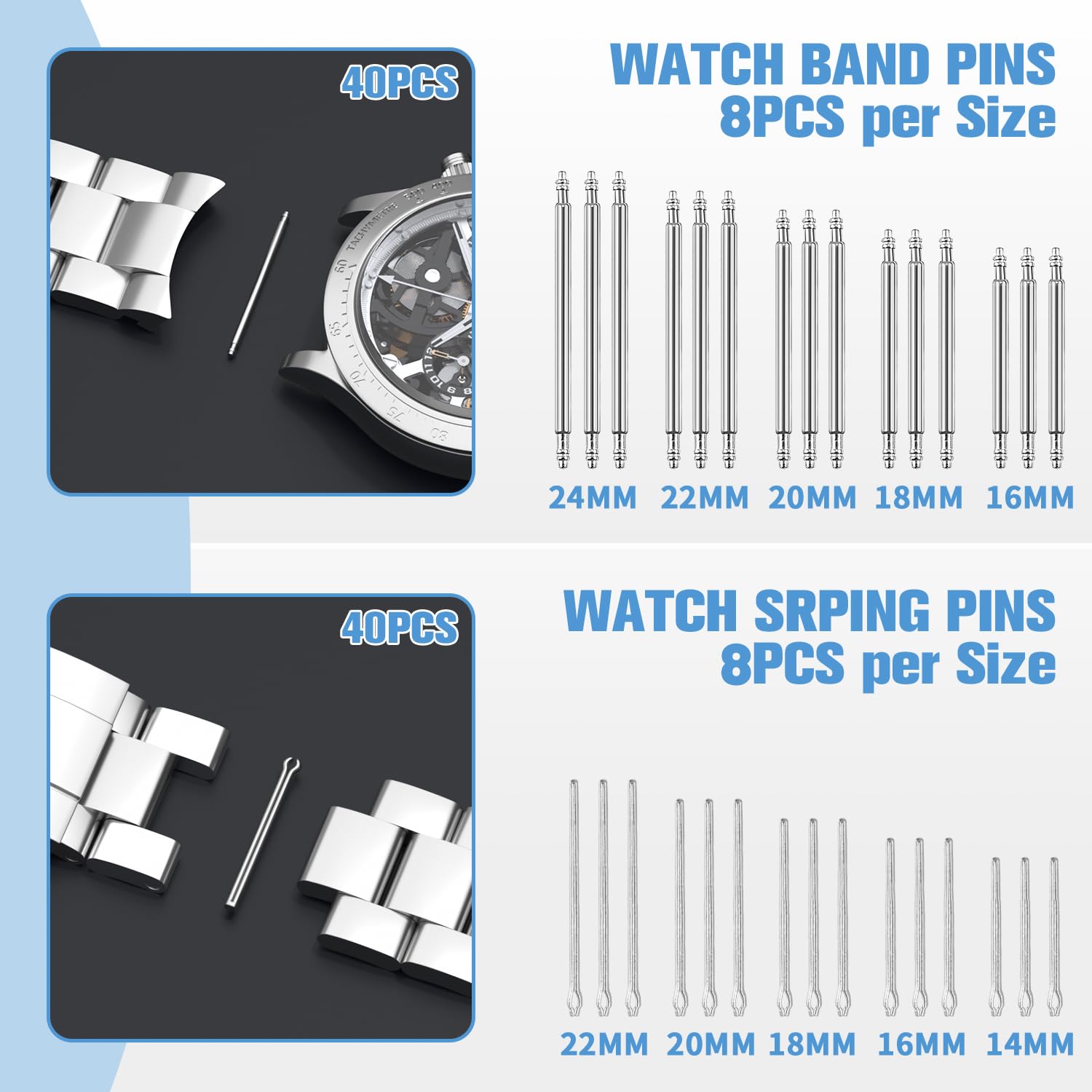 Professional Watch Link Removal Tool Kit - Adjust & Resize Watch Bands Easily | Watch Bracelet Sizing Kit with Pin Pusher | Perfect for Watch Repair, DIY Adjustments & Jewelry Maintenance