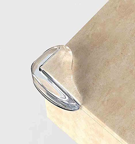 Clear Baby Corner Protectors (4-Pack) - Soft Edge Guards for Furniture, Tables & Sharp Corners - Child Safety Bumpers for Baby Proofing Your Home - Perfect for Nurseries, Living Rooms & Play Areas