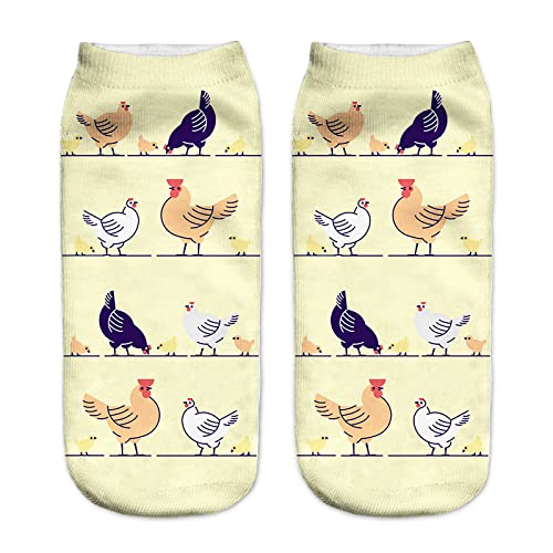 Benefeet Women's Funny Crazy Sloth & Unicorn Ankle Socks - 3D Printed Novelty Low Cut Socks for Girls - Perfect Gift for Birthday, Christmas & Casual Wear