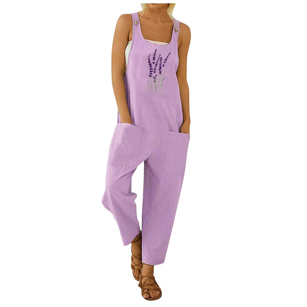 Bidobibo Women's Plus Size Sleeveless Jumpsuit - Casual Summer Romper Overalls, Loose Fit Playsuit for Women | Perfect for Beach, Vacation & Everyday Wear