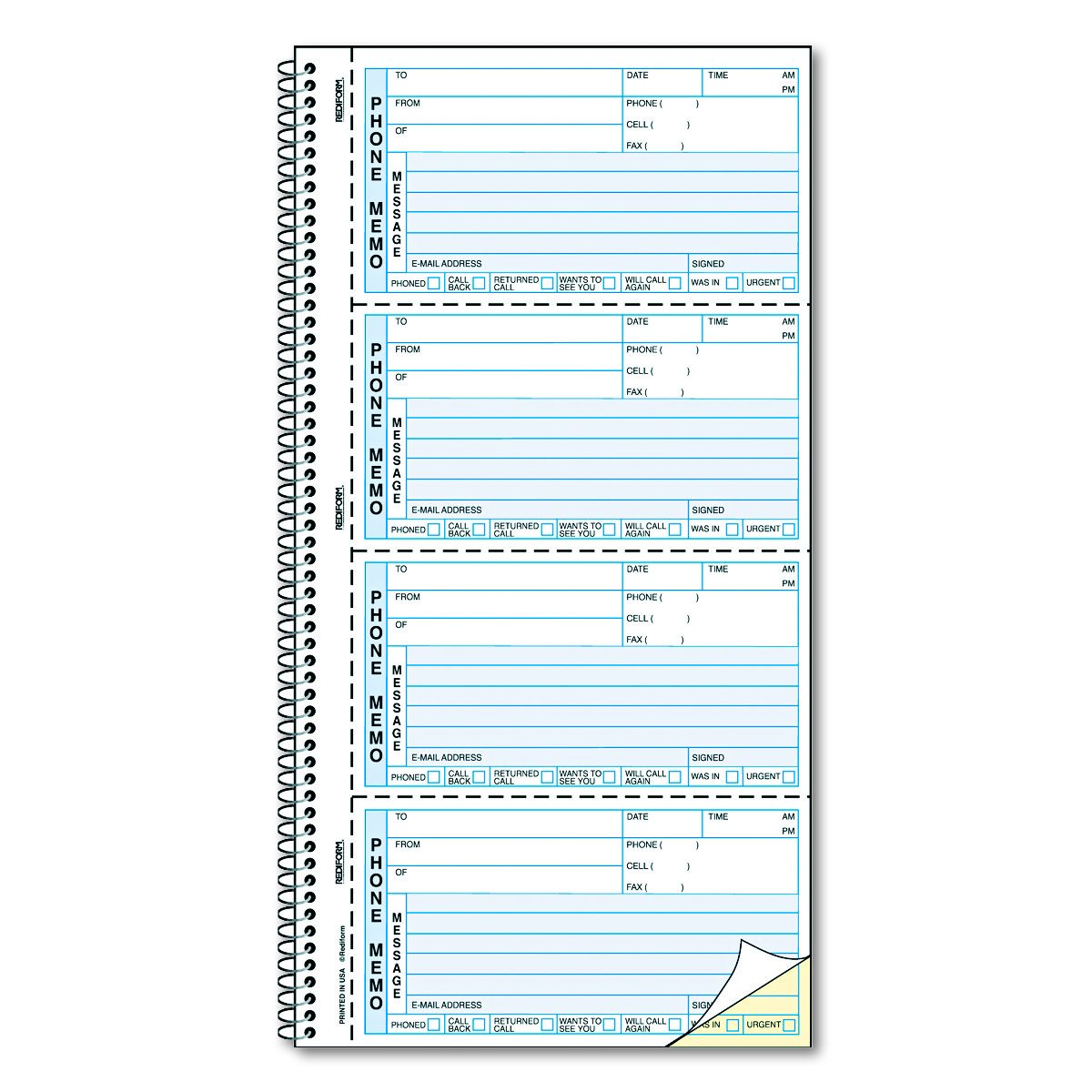Rediform Telephone Message Books and Pads (RED50750) - 50 Sheets, Carbonless Duplicate, for Office, Home, and Business Communication - Perfect for Call Logging, Customer Service, and Reception Desks