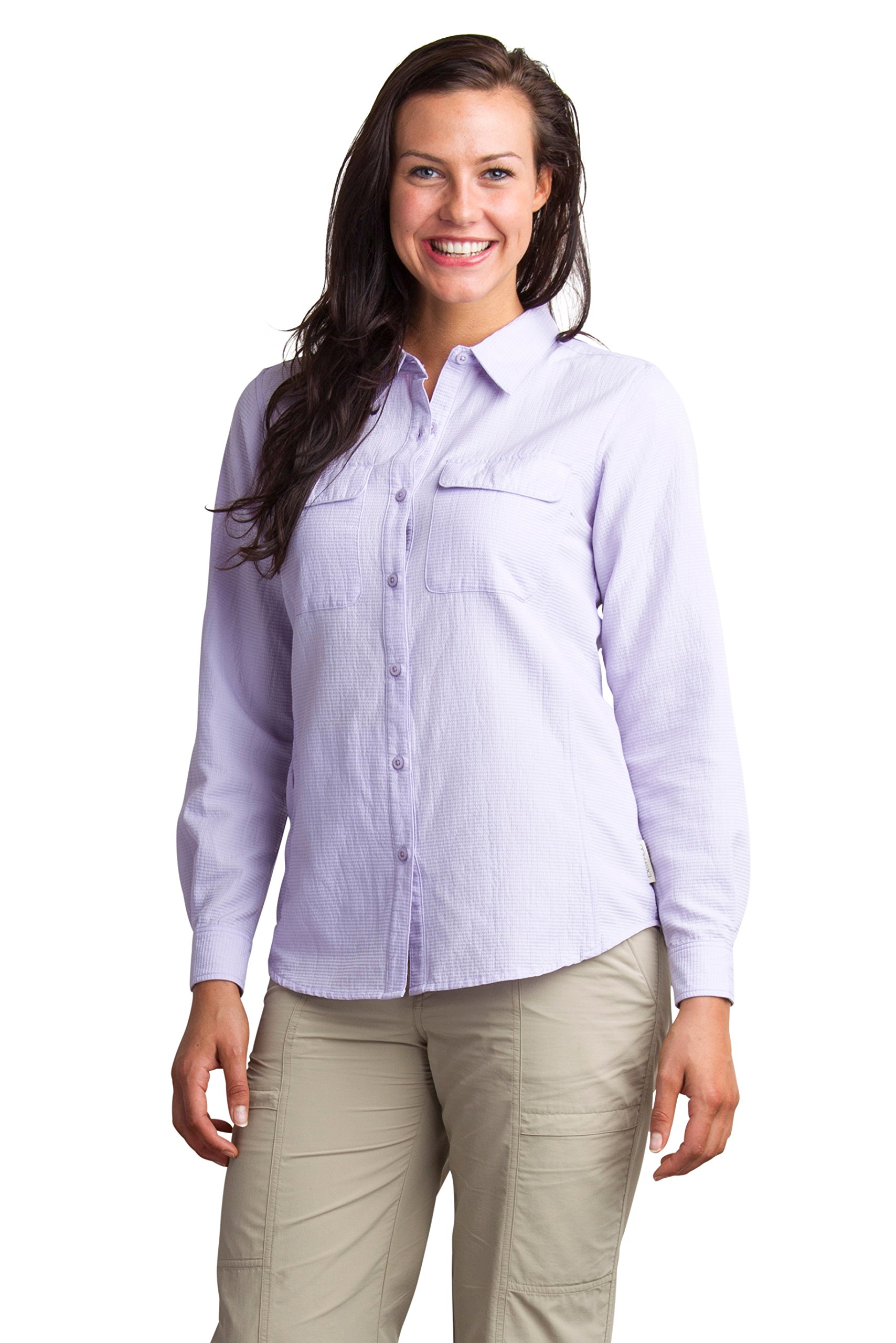 ExOfficio Women's Rotova Long Sleeve UPF 50+ Sun Protection Shirt - Lightweight Quick-Dry Travel & Hiking Top for Outdoor Adventures