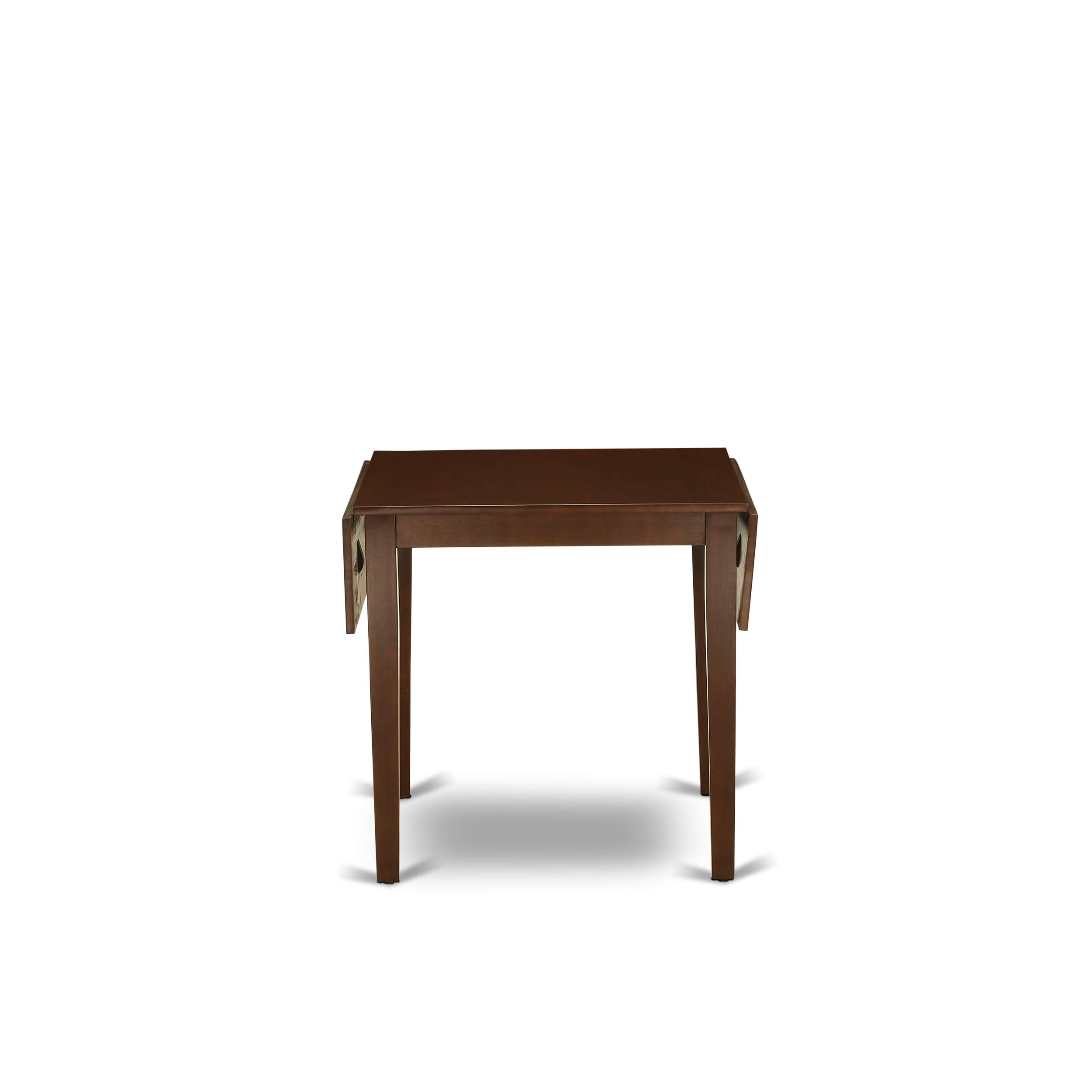 Modern 3-Piece Dining Table Set with Drop Leaf & 2 Chairs - 30x48 Inch Mahogany Wood Kitchen Furniture for Small Spaces | East West Furniture NDGR3-MAH-W | Perfect for Apartments, Breakfast Nooks & Cozy Dining Areas