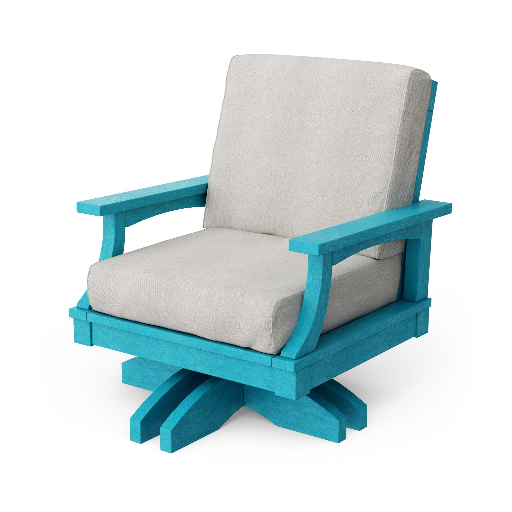 Heritage Deep Seating Swivel Chair - 360° Rotating Patio Lounge Chair with Cushions, Weather-Resistant Outdoor Furniture for Garden, Poolside & Backyard Relaxation