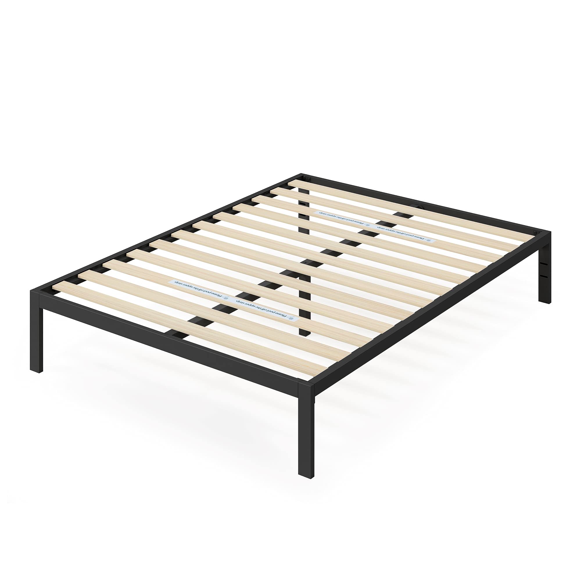 Zinus 15 Inch Mia Queen Metal Bed Frame with Wood Slat Support - No Box Spring Needed, Easy Assembly Minimalist Platform Bed with Underbed Storage - Perfect for Small Spaces & Guest Rooms (Queen Size)
