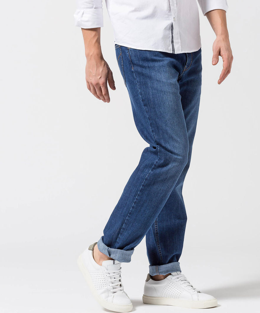 BRAX Regular Blue 5 Pocket Jeans for Men - Classic Fit Denim Pants with Comfortable Stretch | Perfect for Casual Wear, Office & Everyday Outfits