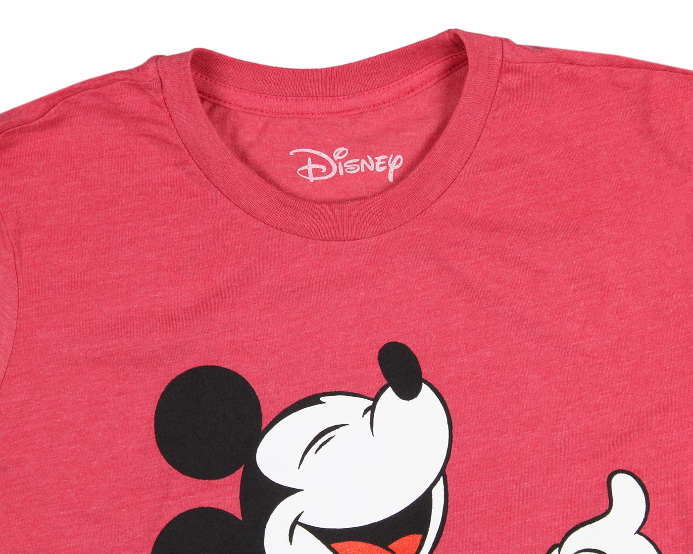 Disney Mickey Mouse Boys T-Shirt - Red Mickey Laughing Graphic Tee for Kids | Casual Wear, Birthday Gift, Disney Theme Party Outfit