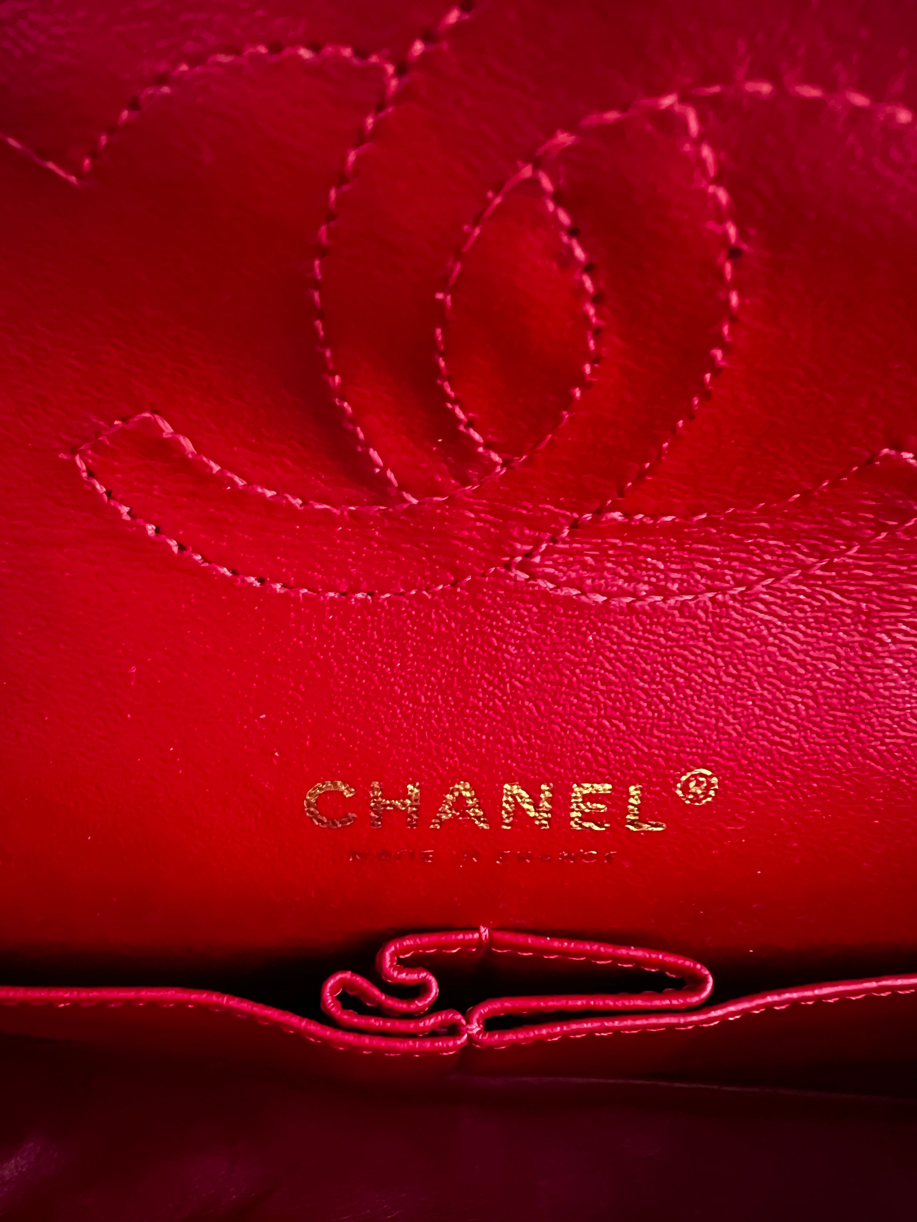 Chanel Red Velvet Chain Double Flap Tweed Bag - Luxury Designer Handbag for Women, Perfect for Parties, Weddings & Special Occasions