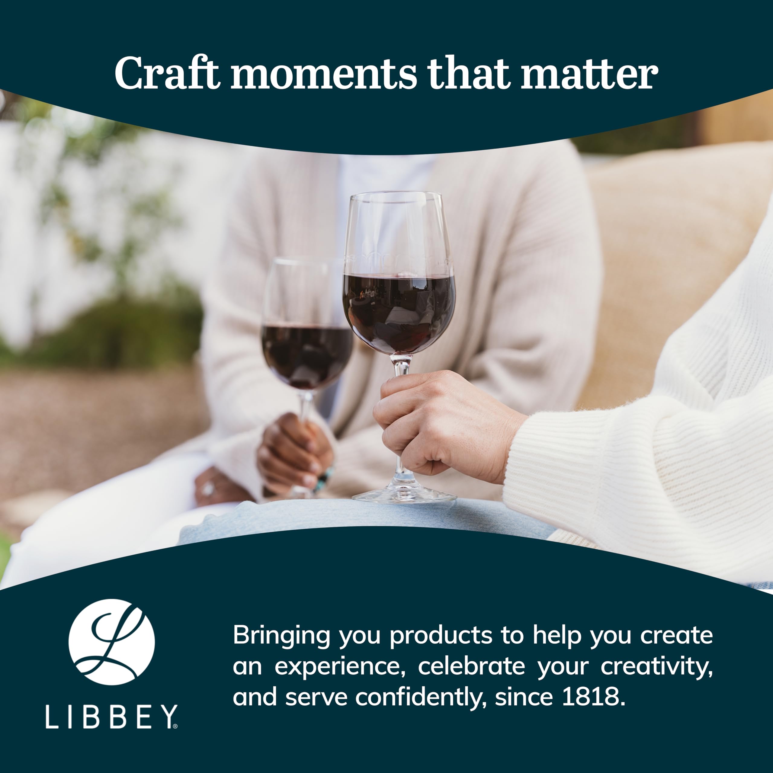 Libbey Vina 12-Piece Tall Wine Glass Set - All-Purpose Red & White Wine Glasses for Professional Use - Perfect for Parties, Weddings, and Dinner Gatherings