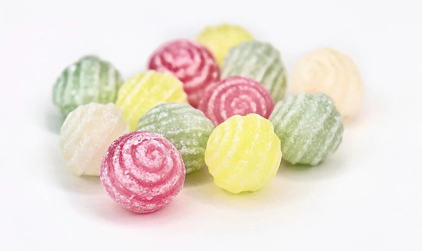 Sugar Free Hard Candy Spirals 110pc - Stevia Sweetened Zero Sugar Candy Assortment (5 Flavors) - Keto & Diabetic Friendly - Perfect for Office, Travel & Gifts - Made in Spain (7 Oz)